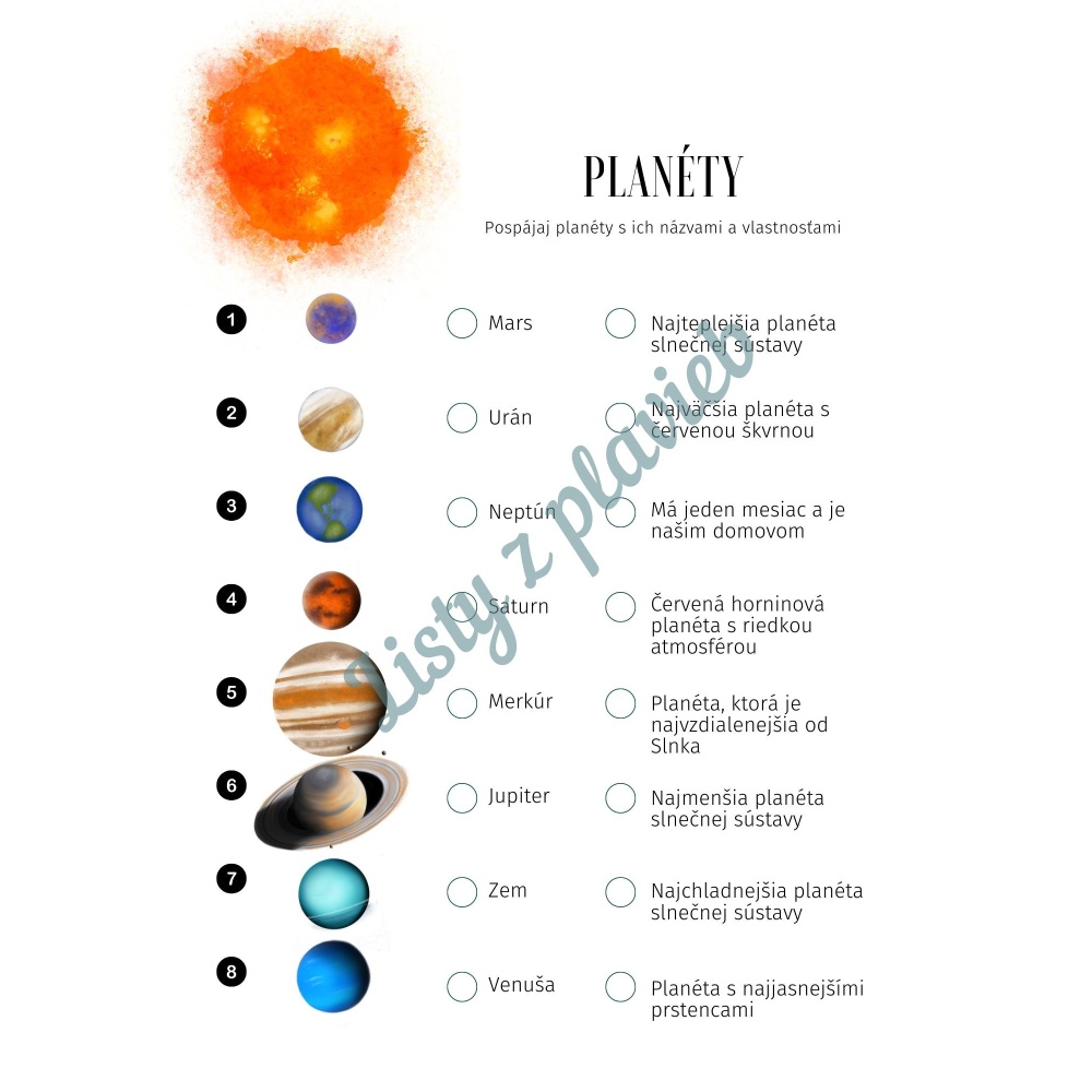 PDF aktivity pre deti: VESMÍR - s autorskými ilustráciami