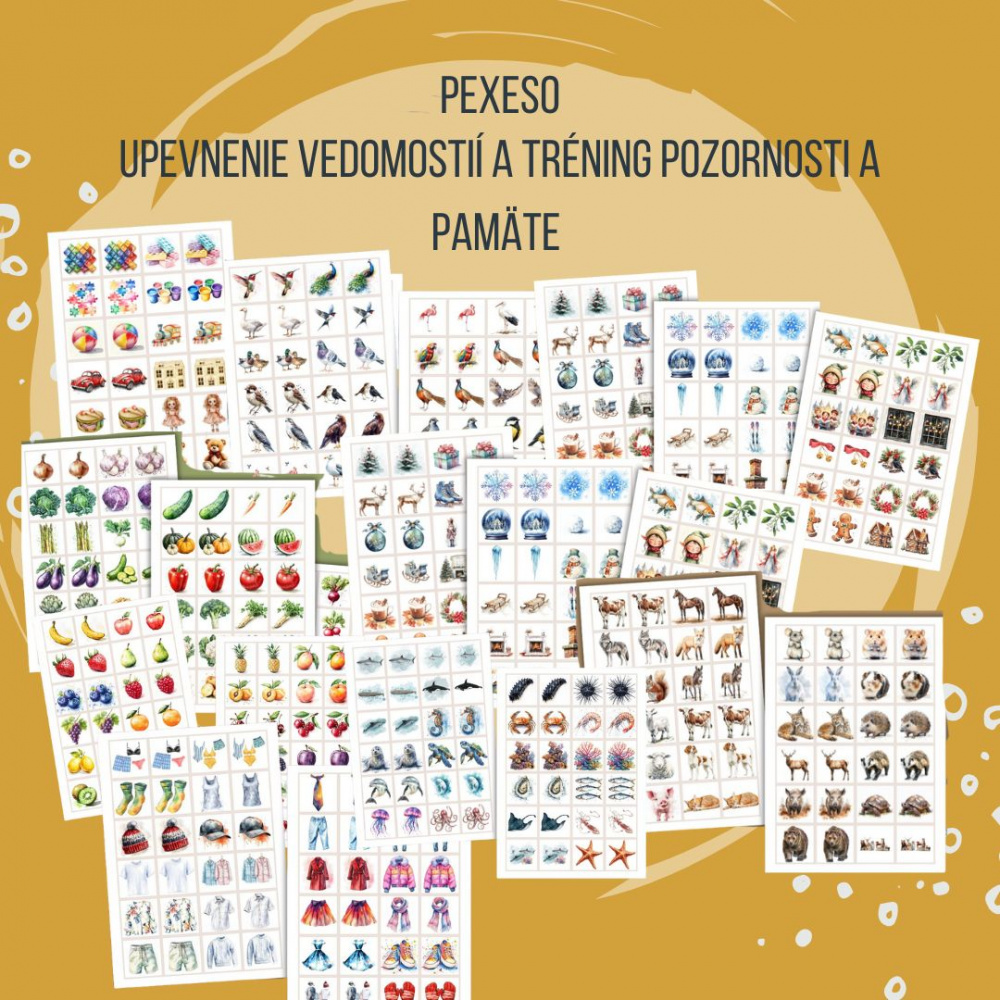 PDF Megasúbor Flashcards aj s budúcimi rozšíreniami - SJ a AJ obojstranné, montessori trojzložkové karty, plagáty a pexeso