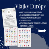 PDF Vlajky Európy - karty (flashcards) v SJ a AJ obojstranné, montessori trojzložkové karty, plagáty a pexeso