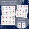 PDF Vlajky Európy - karty (flashcards) v SJ a AJ obojstranné, montessori trojzložkové karty, plagáty a pexeso