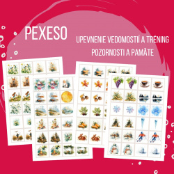 PDF ročné obdobia - karty (flashcards) v SJ a AJ obojstranné, montessori trojzložkové karty, plagáty a pexeso