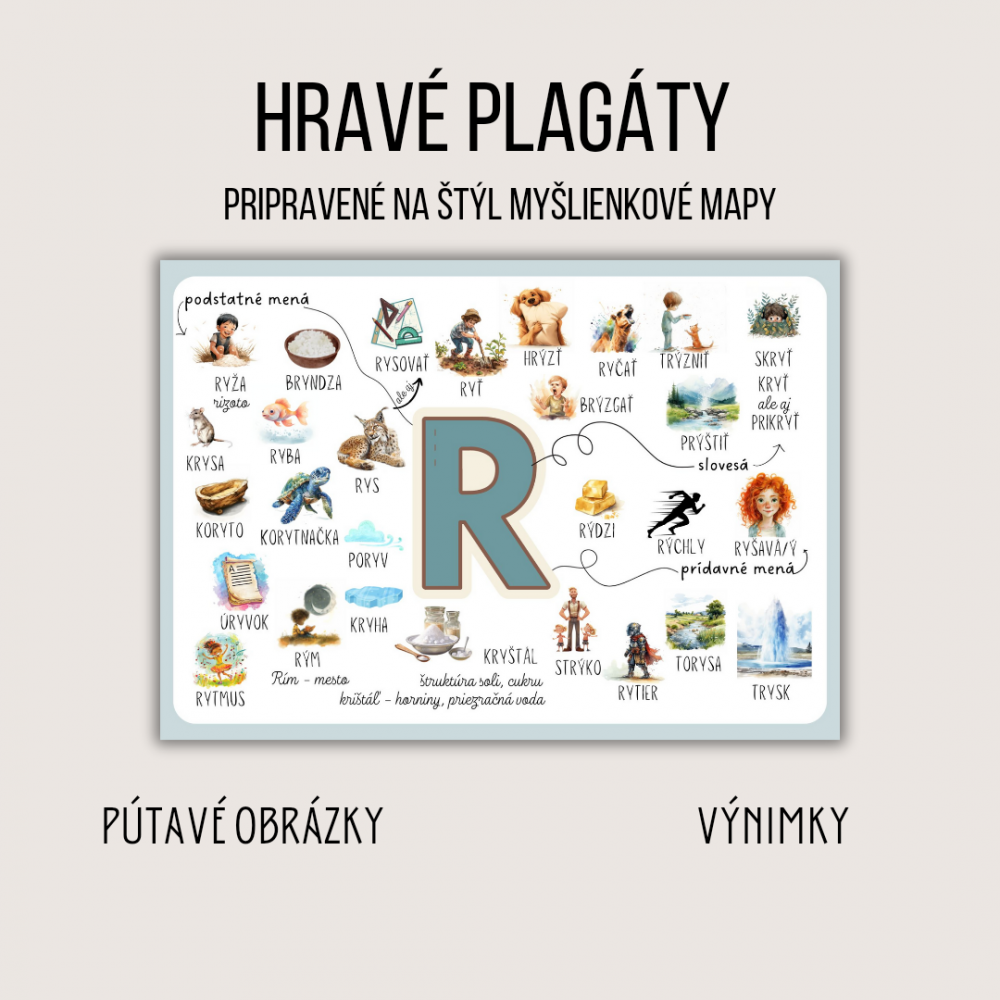 Zľava PDF Vybrané slová hravo - kartičky aj myšlienkové mapy pre hravé učenie aj opakovanie