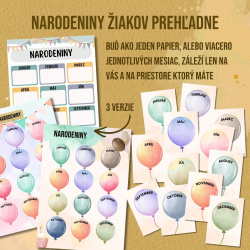 PDF pastelový štartovací balíček do triedy: Výzdoba, pravidlá, rozvrh a narodeninovník