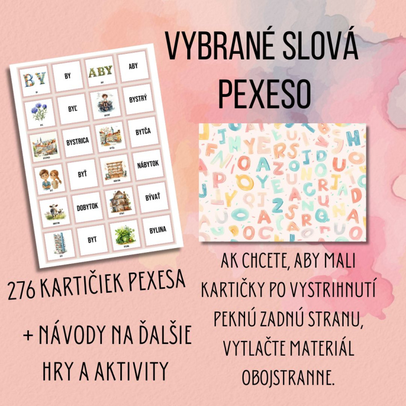 PDF Pexeso vybrané slová